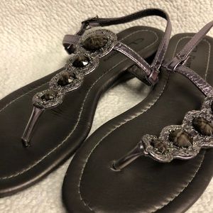 Purple-Gray Sandals